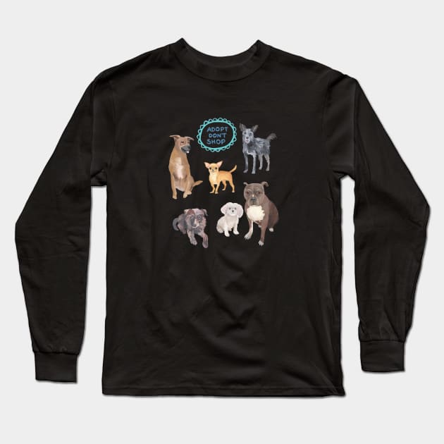 Adopt Don't Shop Long Sleeve T-Shirt by Das Brooklyn